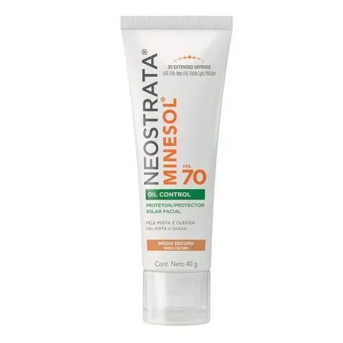 Protetor Solar Facial NeoStrata Minesol Oil Control FPS70 Pele Morena Mais 40g