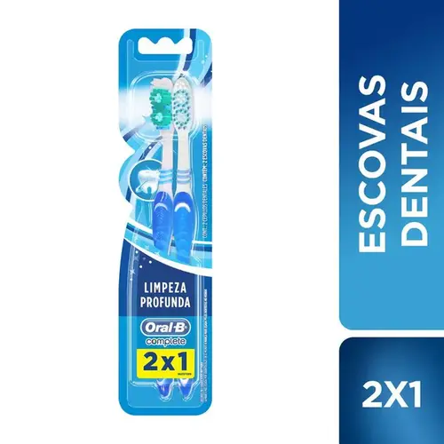 Escova de Dente Oral B Complete Limpeza Profunda 2 Unidades